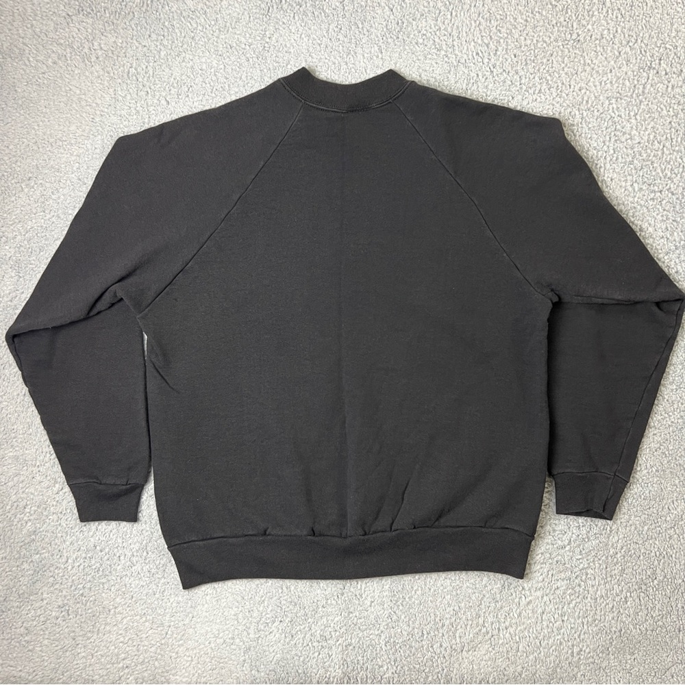 Vintage 90s London England Embroidered Black Sweatshirt British SZ Large Unisex - Picture 5 of 8